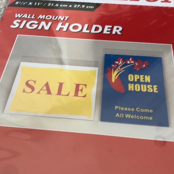 NWT 2 lucite wall mount sign holders - Picture 6 of 8